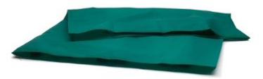 Ett par gröna dukar som sitter på varandra.