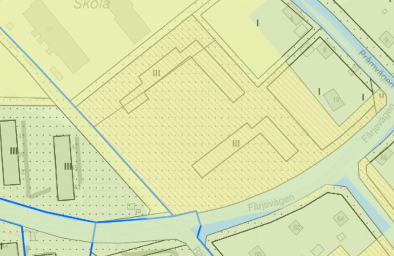 Karta över Färjevägen 3.