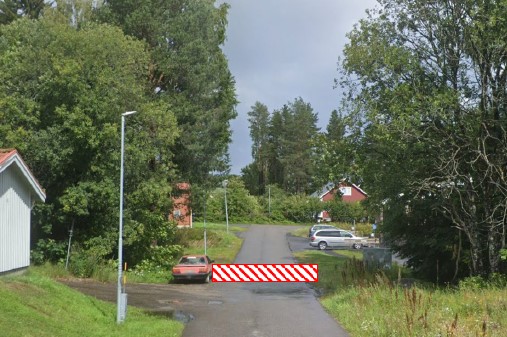 Väg med markering