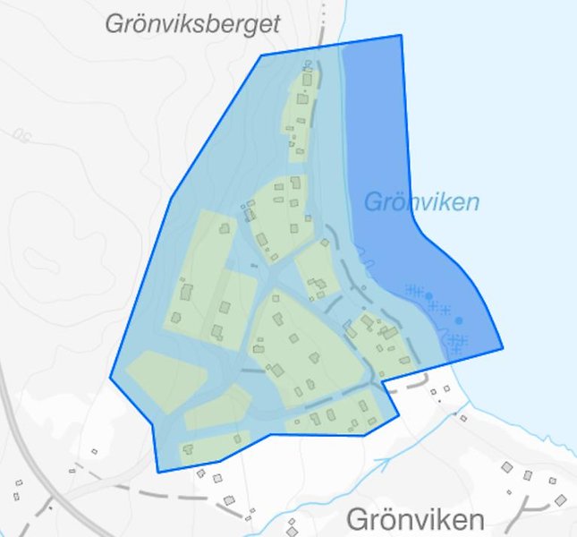 Karta över Grönviken.